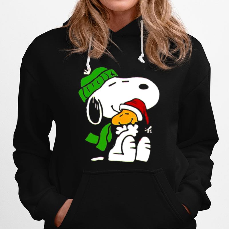 Snoopy With Woodstock Merry Christmas Hoodie