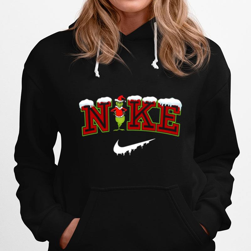 Snow Nike Logo X Grinch Funny Christmas Trendy 2022 Hoodie