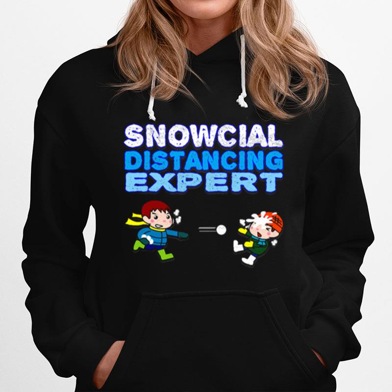 Snowcial Distancing Expert Boys Hoodie
