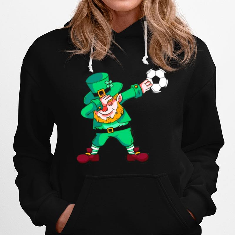 Soccer Dabbing Leprechaun St Patricks Day Boys Hoodie