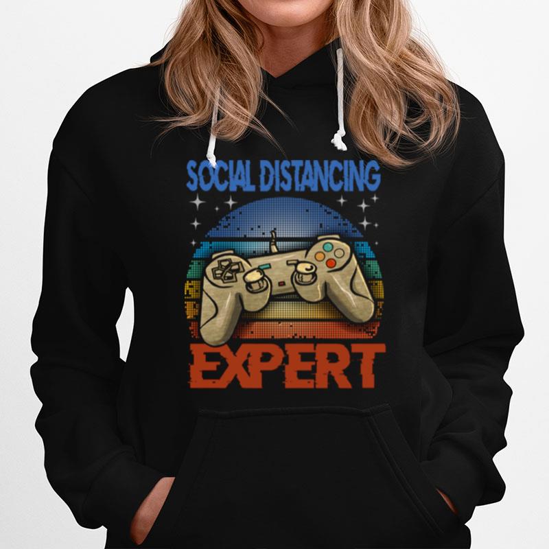 Social Distancing Expert Gaming Video Gamer Boys Men Gifts Hoodie