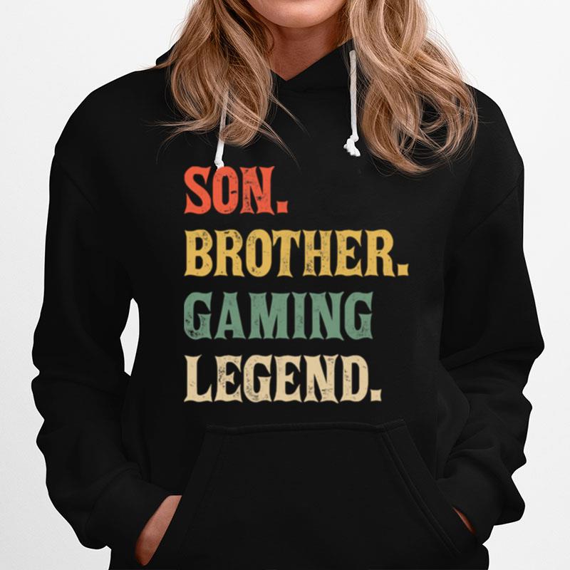 Son Brother Gaming Legend Vintage Teenage Boys 8 12 Year Old Hoodie