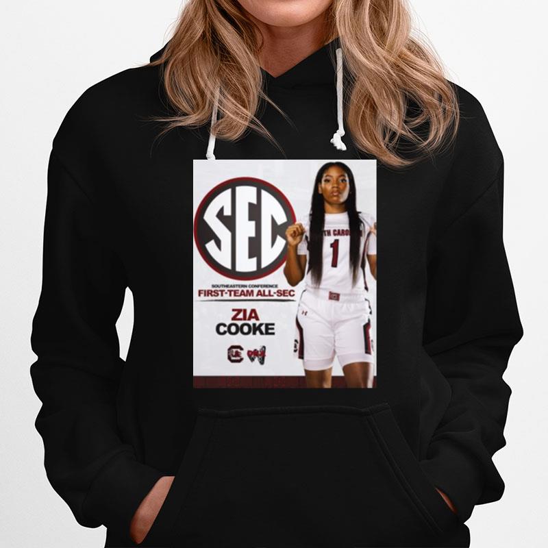 South Carolina Gamecocks 2023 Zia Cooke Southeastern Conference First Team All Sec Hoodie
