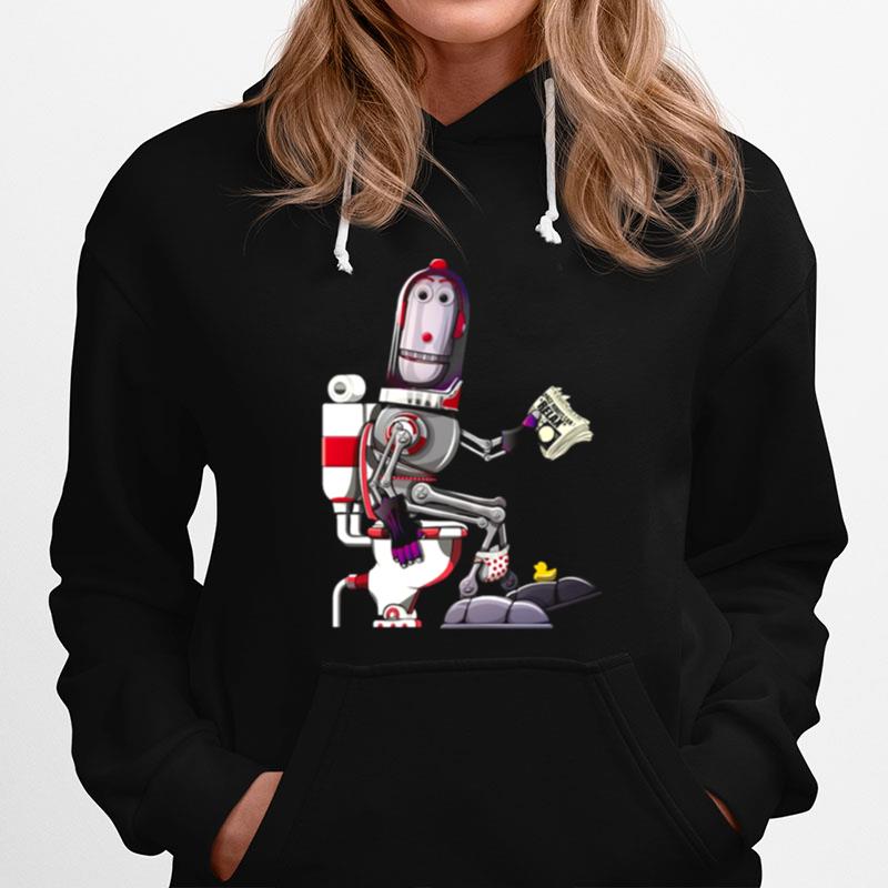 Space Robot On The Toilet Hoodie