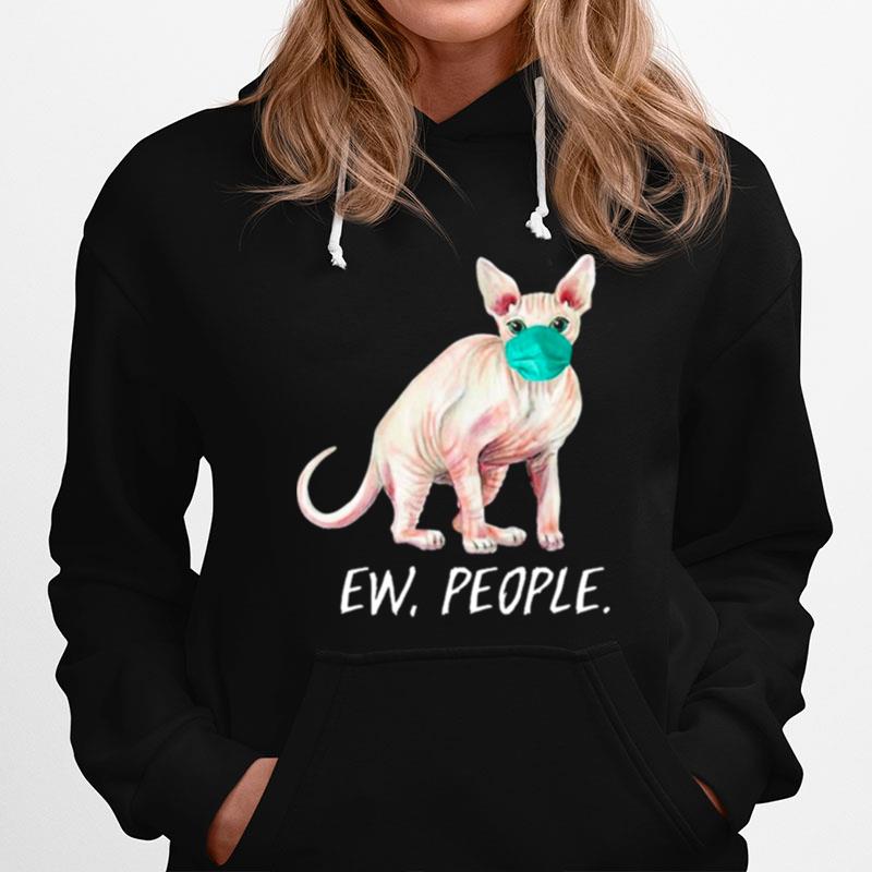 Sphynx Cat Ew People Cat Wearing Face Mask Hoodie