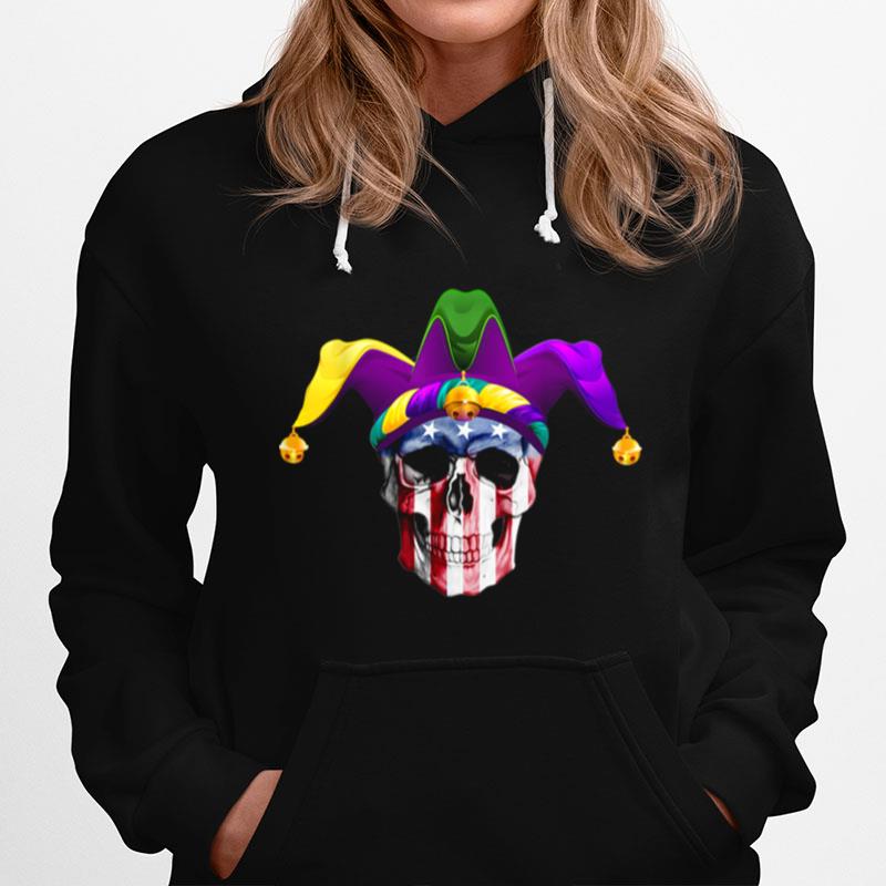 Spiritforgeds Apparels Mardi Gras Skull Hoodie