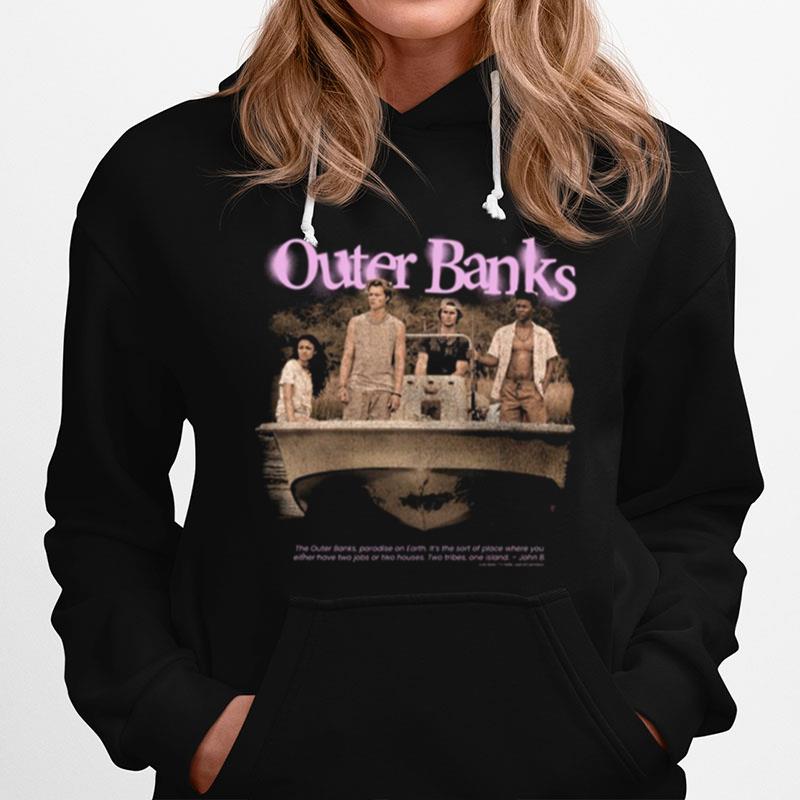 Spray Paint Logo Outer Banks Group Shot Vintage Copy Hoodie