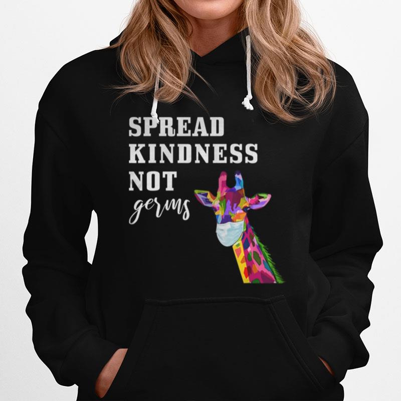 Spread Kindness Not Germs Cute Colorful Giraffe Lover Animal Hoodie