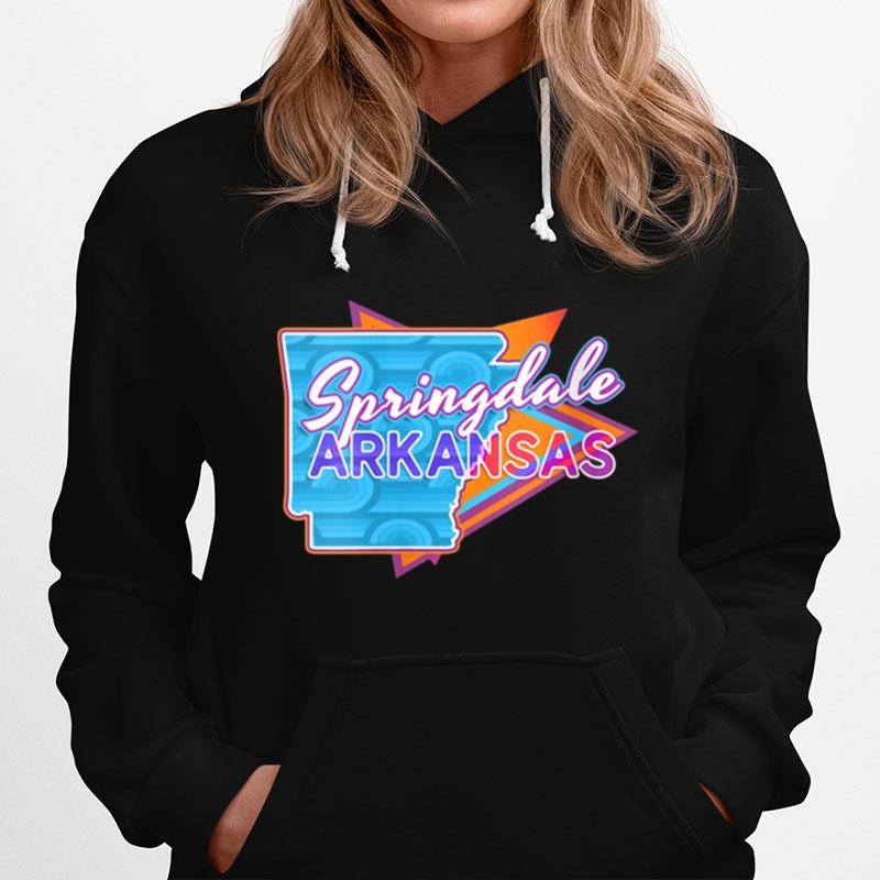 Springdale Arkansas Vintage Retro Throwback Hoodie