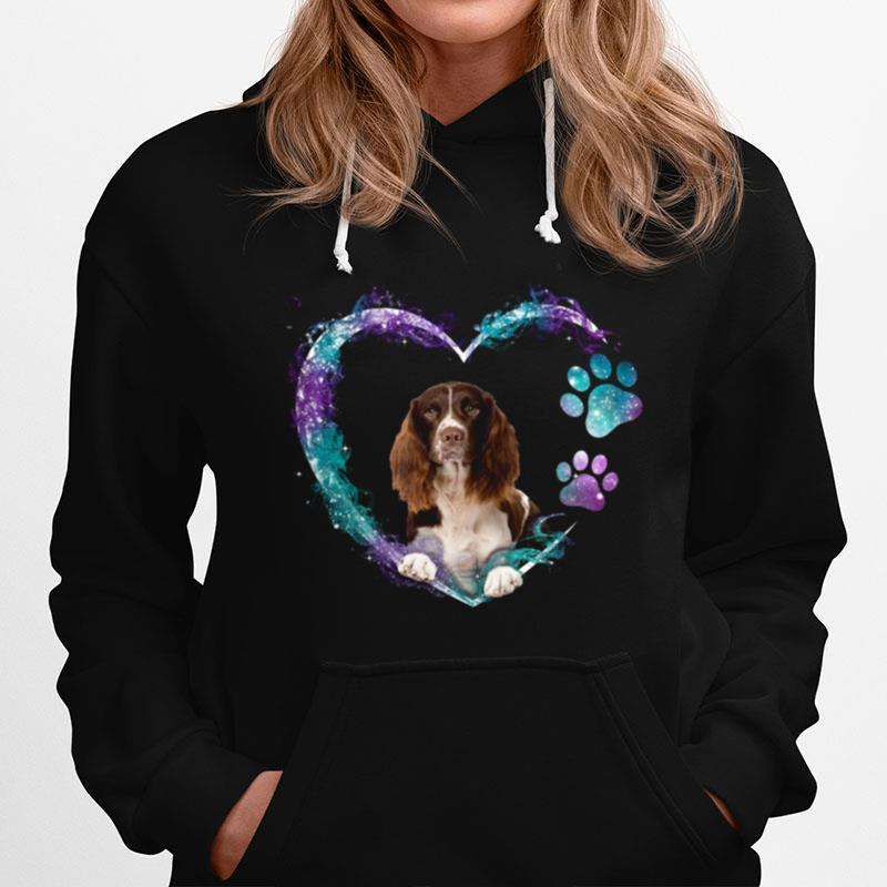 Springer Spaniel Paw Dog Heart Hoodie