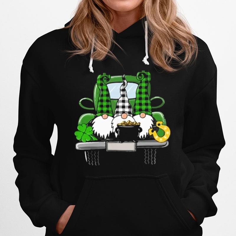 St. Patricks Day Gnomes Truck Gift Hoodie