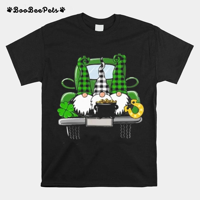 St. Patricks Day Gnomes Truck Gift T-Shirt