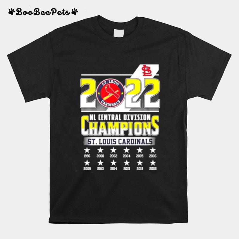 St Louis Cardinals 2022 Nl Central Division Champions 1996 2022 T-Shirt