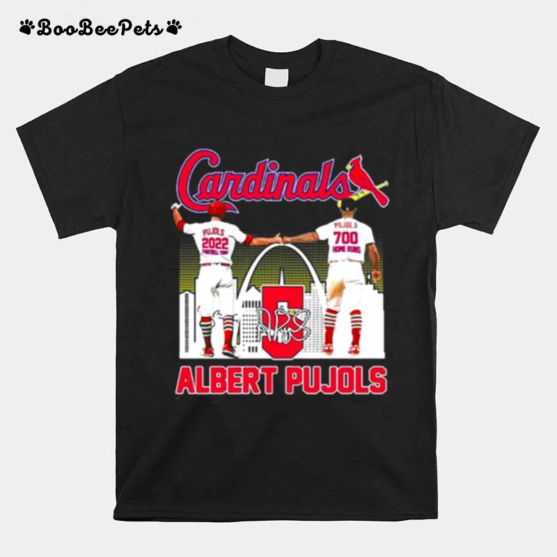 St Louis Cardinals Albert Pujols 2022 Farewell Tour And 700Th Home Runs Signature T-Shirt