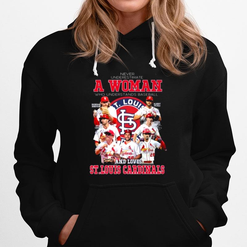 St Louis Cardinals Never Underestimate Woman Who Understands Football And Love St Louis Cardinals Signatures 2022 Hoodie