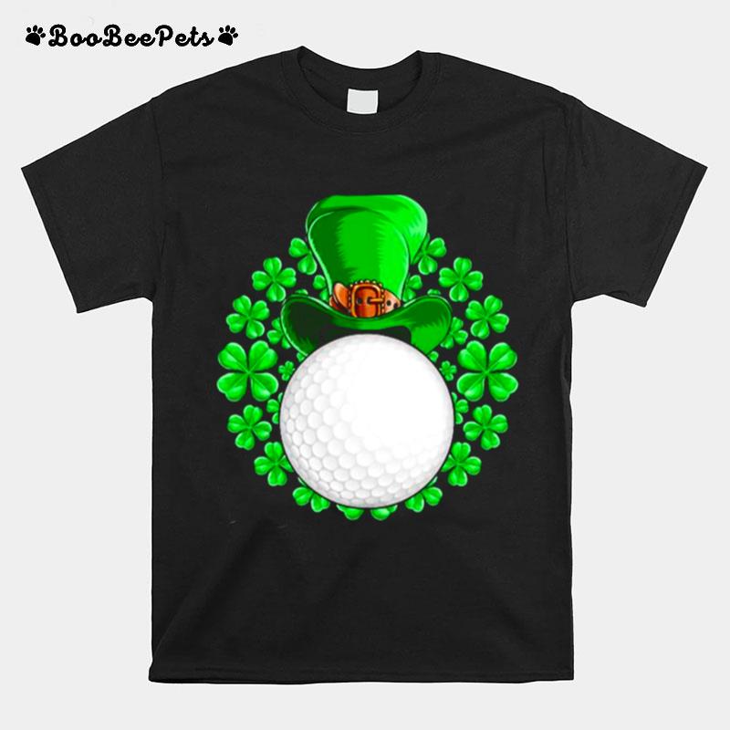 St Patricks Day Golfing Golf Clover T-Shirt