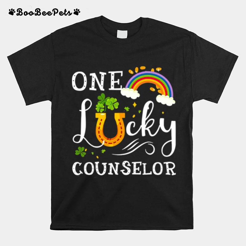 St Patricks Day One Lucky Kinder Garten Counselor Shamrock T-Shirt