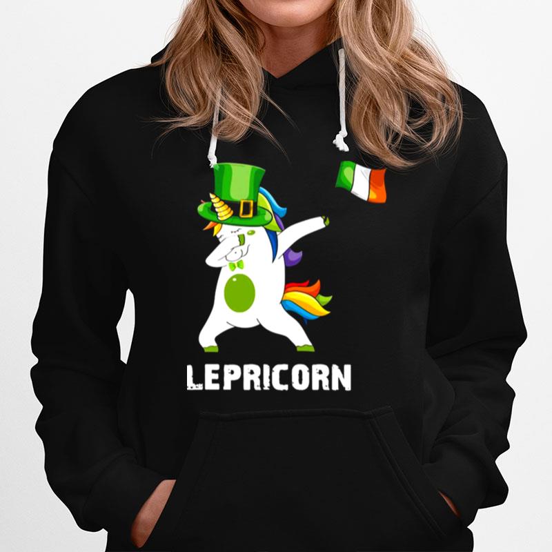 St Patricks Day Unicorn Dabbing Lepricorn Hoodie