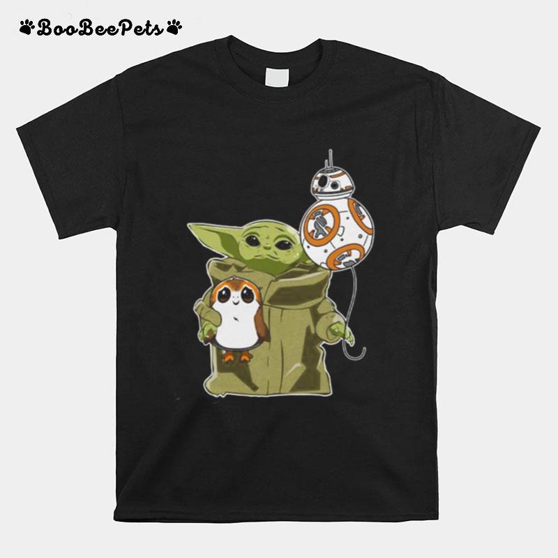 Star Wars Baby Yoda Bb8 And Wampa T-Shirt