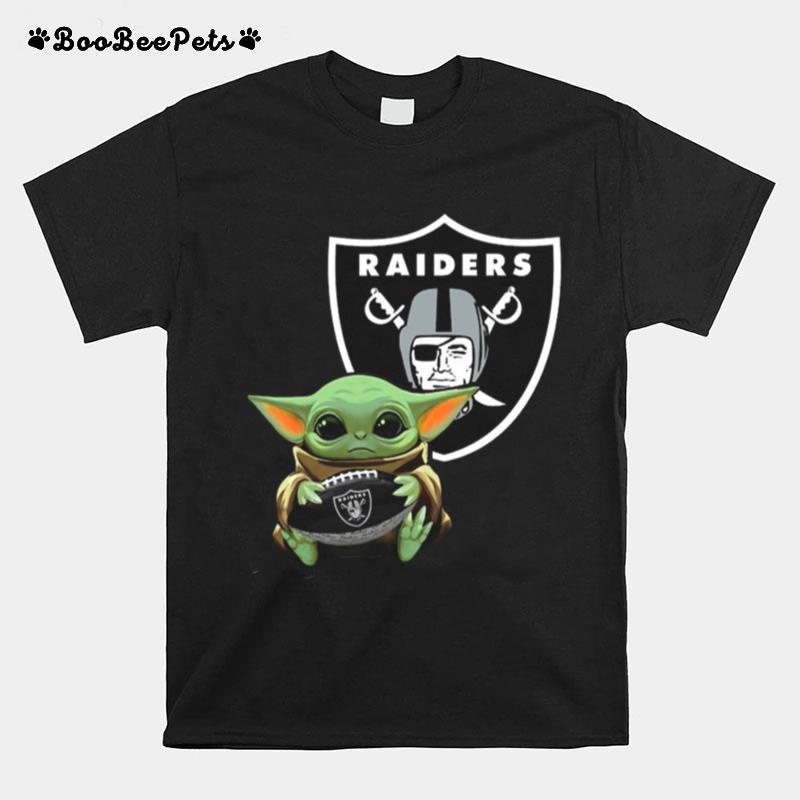 Star Wars Baby Yoda Hug Oakland Raiders T-Shirt