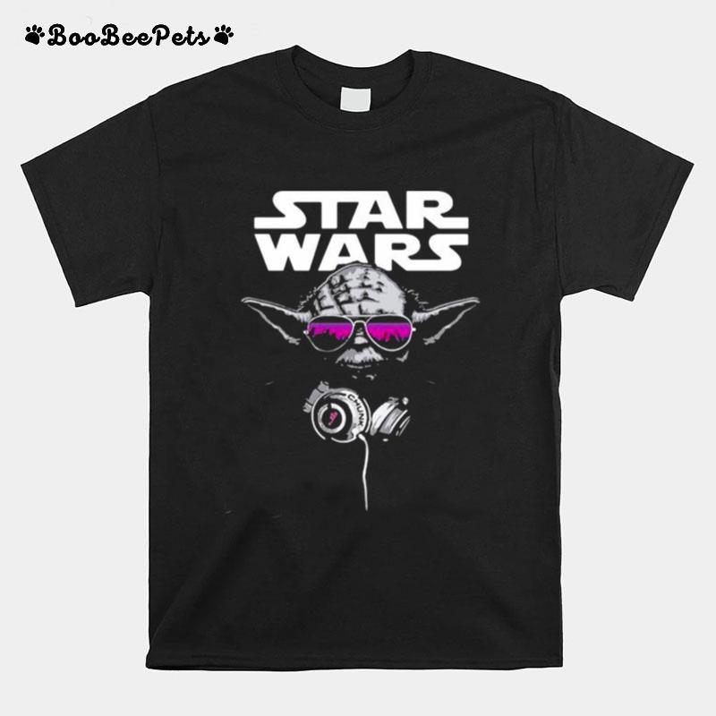 Star Wars Yoda Wear Sunglasses Purple T-Shirt