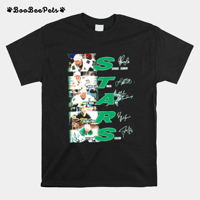 Stars Baseball Sergei Zubor And Jere Lehtinen Mike Moo And Ed Belfour And Tyler Seguin T-Shirt