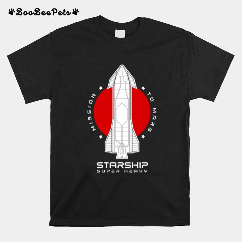 Starship Sn24 Mission To Mars Space Rocket Launch T-Shirt