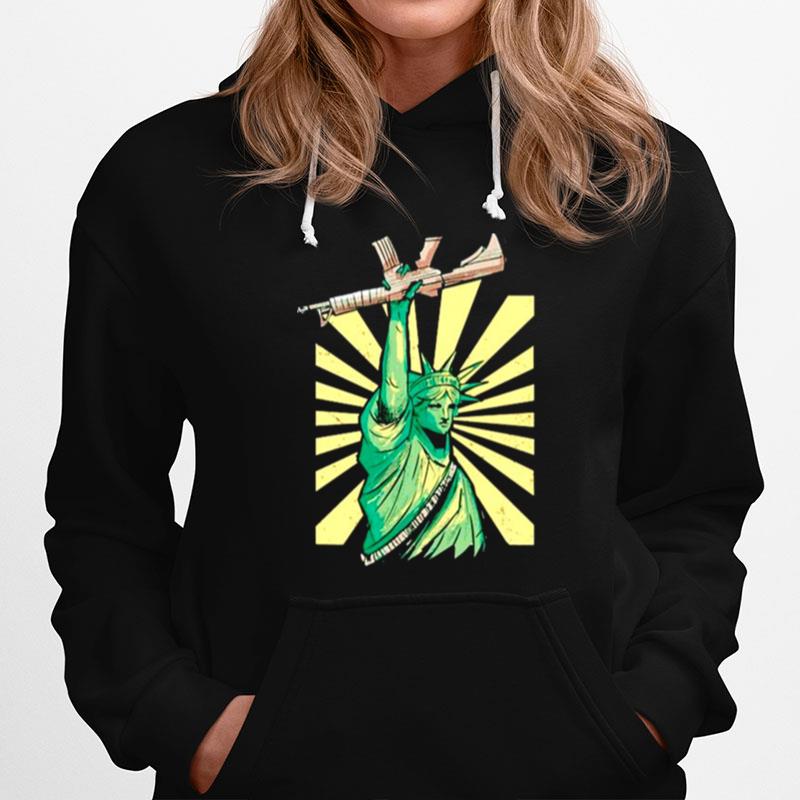 Statue Of Liberty With Ar 15 Hoodie