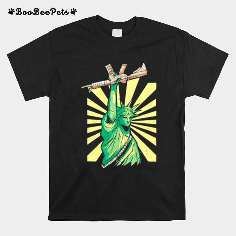 Statue Of Liberty With Ar 15 T-Shirt