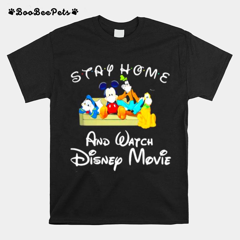 Stay Home And Watch Disney Wear Mask T-Shirt