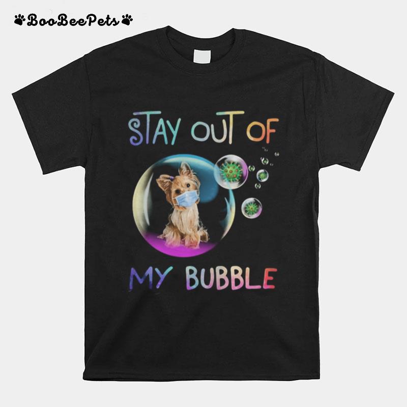 Stay Out Of My Bubble Virus Mask Dog T-Shirt