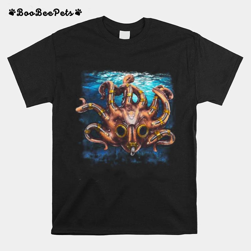 Steampunk Octopus Scuba Mask T-Shirt