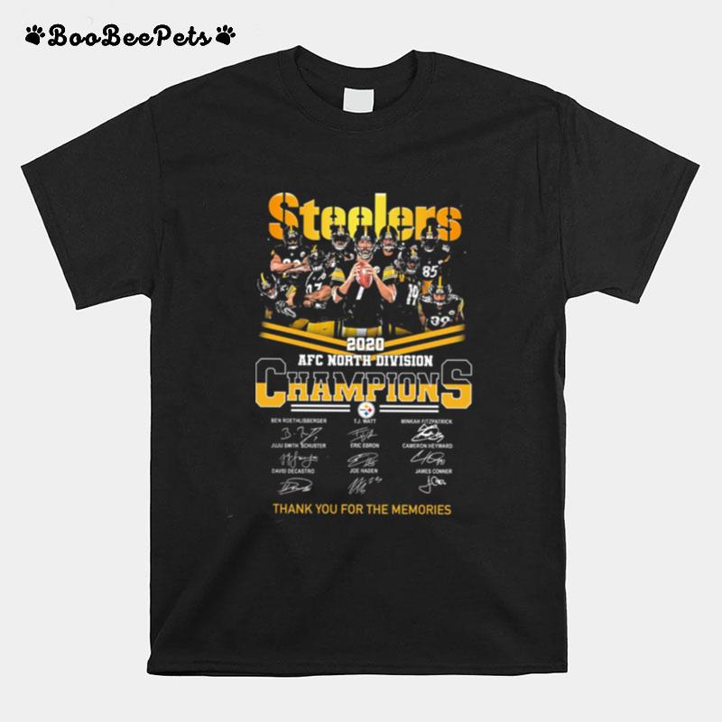 Steelers Afc North Division Champions Thank You For The Memories Signature T-Shirt