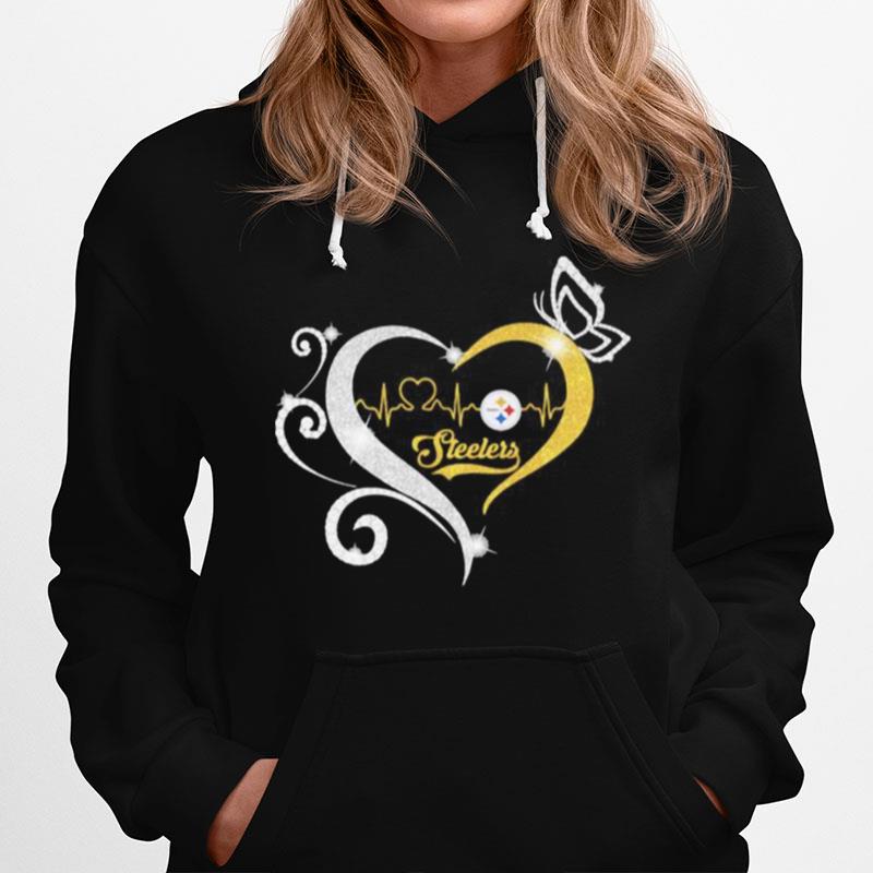 Steelers Butterflies Heart Beat Hoodie