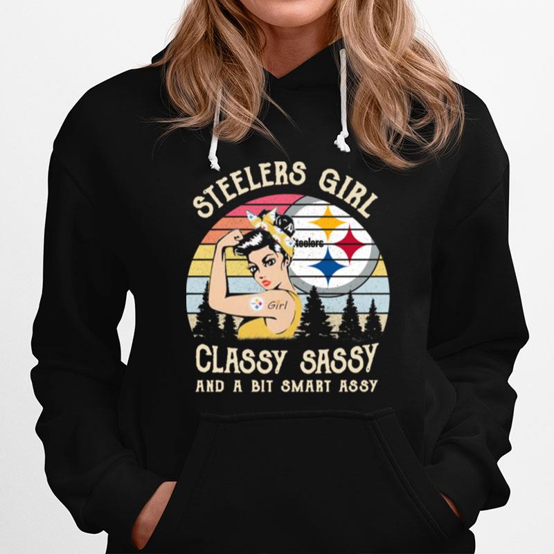 Steelers Strong Girl Classy Sassy And A Bit Smart Assy Vintage Hoodie