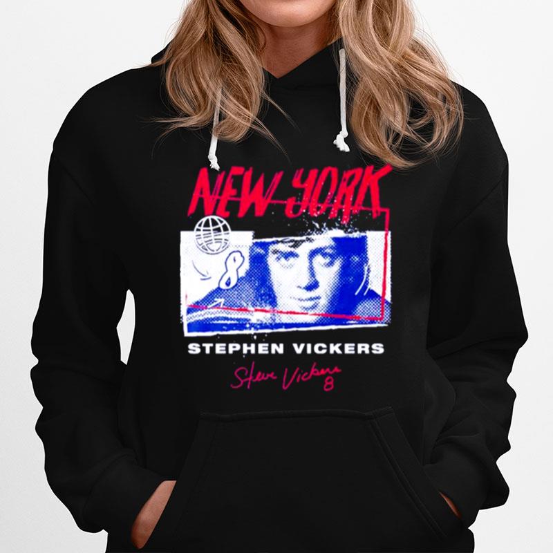 Steve Vickers New York Rangers Tones Signature Hoodie