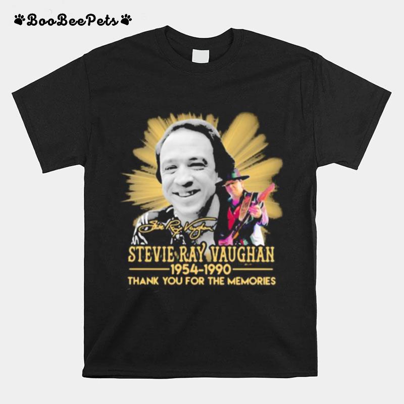 Stevie Ray Vaughan 1954 1990 Thank For The Memories Signature T-Shirt