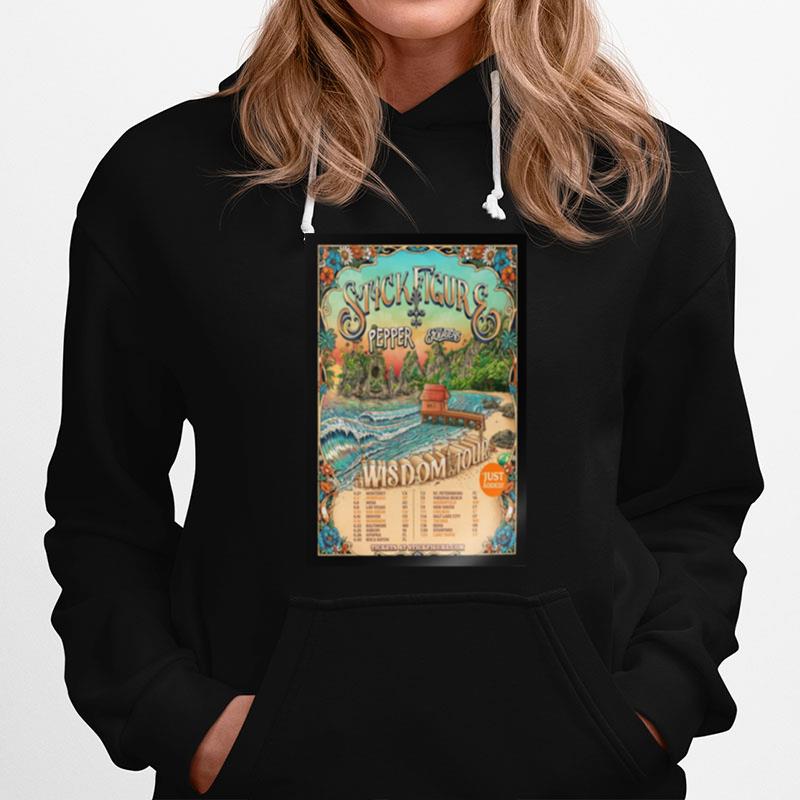 Stick Figure Wisdom Summer Tour 2023 With Pepper The Elovaters Poster Hoodie