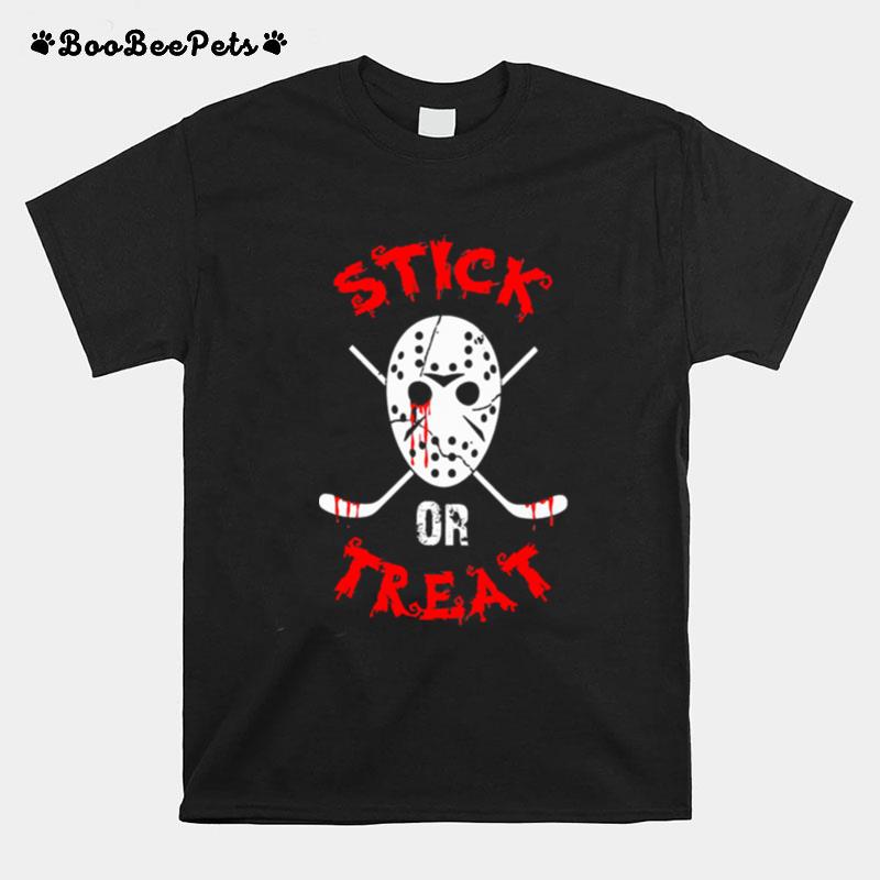 Stick Or Treat Hockey Halloween T-Shirt