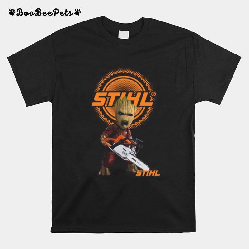 Stihl Baby Groot Chainsaw Guardians T-Shirt
