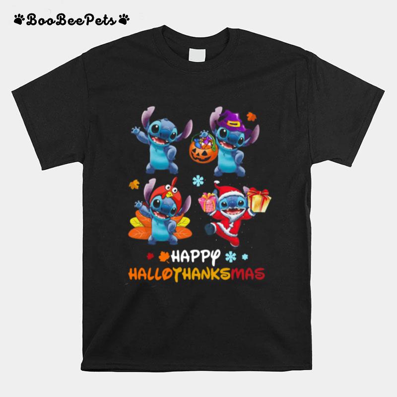 Stitch Happy Hallothanksmas Pumpkin T-Shirt