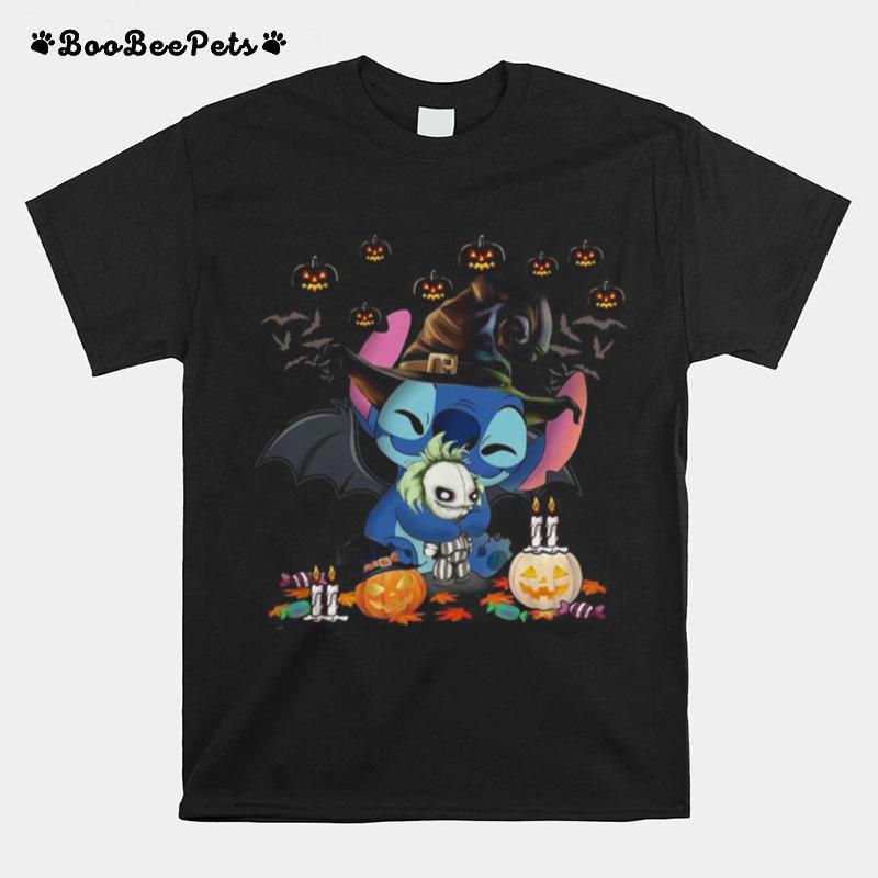 Stitch Hug Jack Joker Halloween T-Shirt