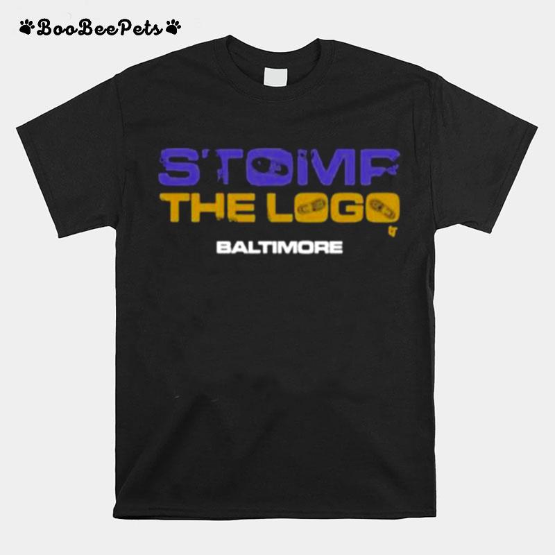 Stomp The Logo Breakingt Baltimore Football T-Shirt