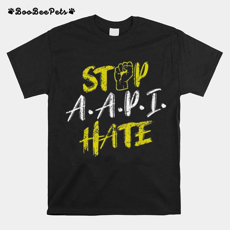 Stop A A P I Hate Hand Surprised T-Shirt