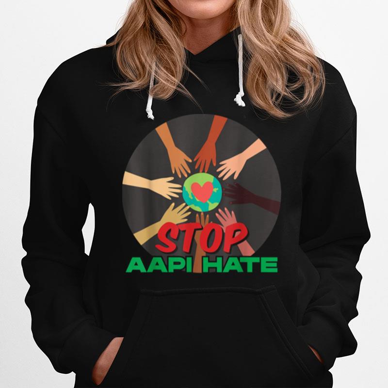 Stop Asian Hate Raised Fist Aapi Support Awareness Hoodie