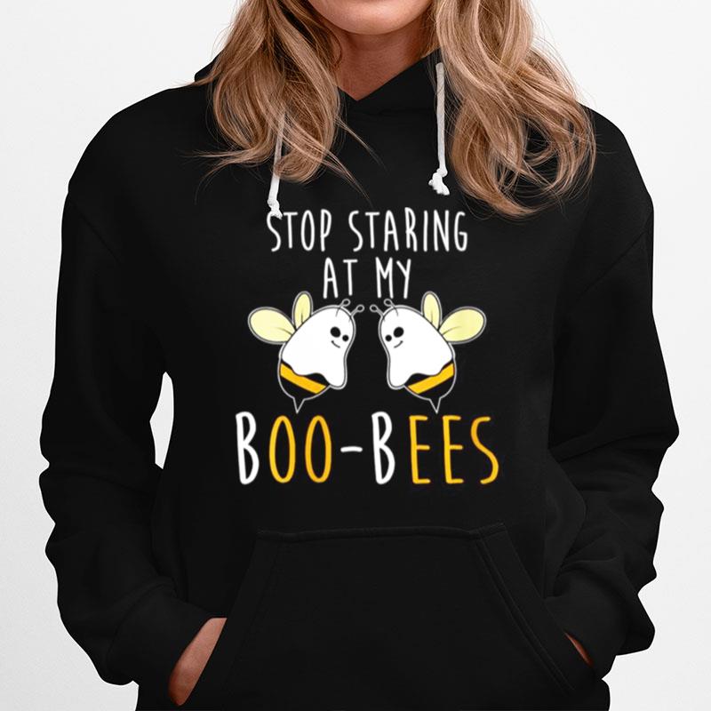 Stop Staring At My Boo Bees Funny Halloween Hoodie