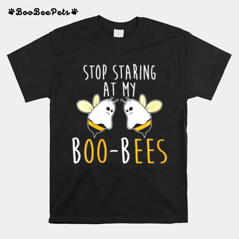 Stop Staring At My Boo Bees Funny Halloween T-Shirt