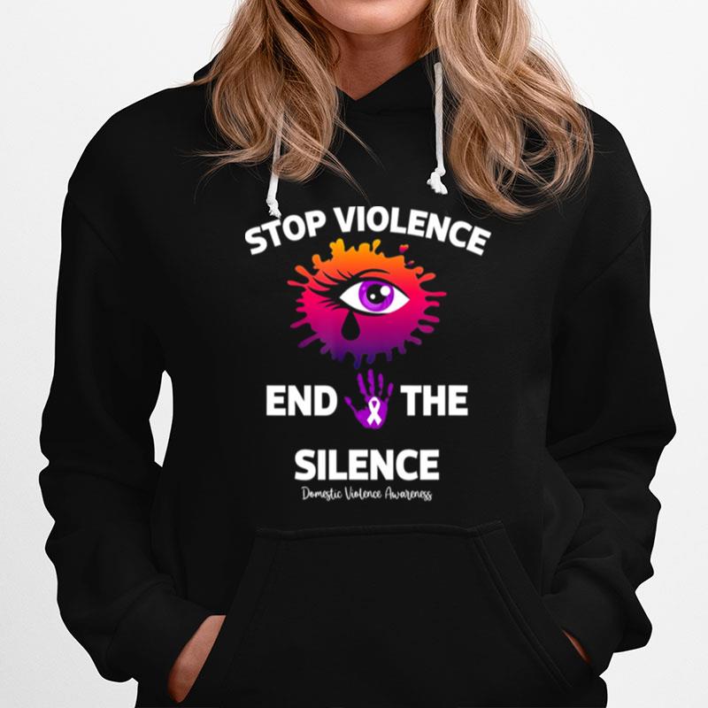 Stop Violence End The Silence Domestic Violence Awareness Hoodie