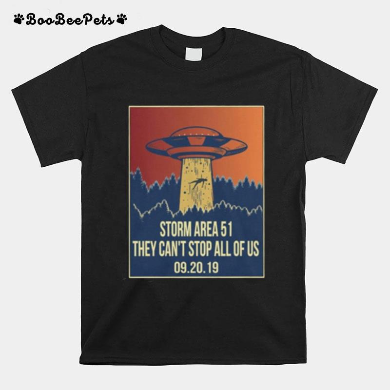 Storm Area 51 Alien Ufo They Cant Stop Us T-Shirt