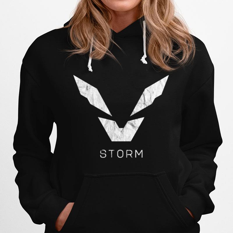 Storm Javelin Variant Anthem Game Symbol Worn White Logo Hoodie